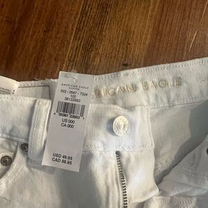 American Eagle 000 white cut off shorts Mid/high waist
